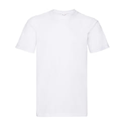 Fruit of the Loom Mens Super Premium Plain T-Shirt - XXL, White