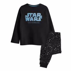 Star Wars Childrens/Kids Rule The Galaxy Logo Long Pyjama Set - 6-7 Years, Black