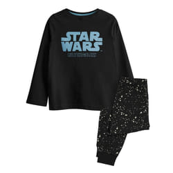 Star Wars Childrens/Kids Rule The Galaxy Logo Long Pyjama Set - 6-7 Years, Black