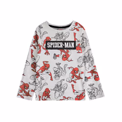 Spider-Man Boys All-Over Print Long Pyjama Set - 7-8 Years, Grey/Red