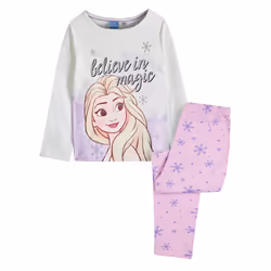 Frozen Girls Believe In Magic Elsa All-Over Print Long Pyjama Set - 4-5 Years, Purple/White