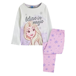 Frozen Girls Believe In Magic Elsa All-Over Print Long Pyjama Set - 4-5 Years, Purple/White