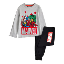 Marvel Avengers Boys Printed Long Pyjama Set - 7-8 Years, Black/Grey