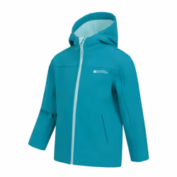 Mountain Warehouse Childrens/Kids Exodus Water Resistant Soft Shell Jacket - 9-10 Years, Teal