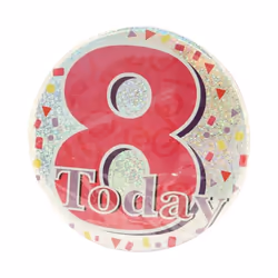 Kaleidoscope Jumbo 8th Birthday Badge