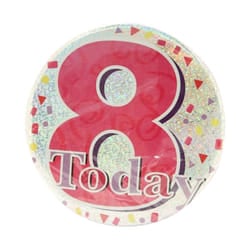 Kaleidoscope Jumbo 8th Birthday Badge