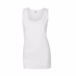 Gildan Womens/Ladies Softstyle Tank Top - M, White