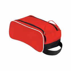Quadra Teamwear Shoe Bag - One Size, Black/Classic Red/White