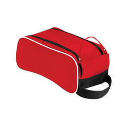 Quadra Teamwear Shoe Bag - One Size, Black/Classic Red/White