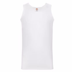Fruit of the Loom Mens Valueweight Athletic Vest Top - S, White