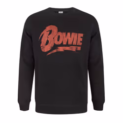 Amplified Mens David Bowie Logo Sweatshirt - XXL, Black