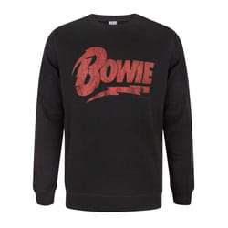 Amplified Mens David Bowie Logo Sweatshirt - XXL, Black