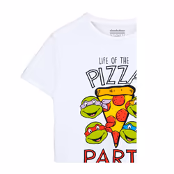 Teenage Mutant Ninja Turtles Boys Life Of The Pizza Party T-Shirt - 5-6 Years, White