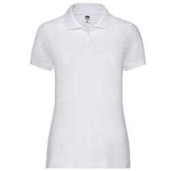 Fruit of the Loom Womens/Ladies Lady Fit 65/35 Polo Shirt - M, White