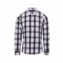 Premier Womens/Ladies Ginmill Cotton Long-Sleeved Shirt - 8 UK, Black/White