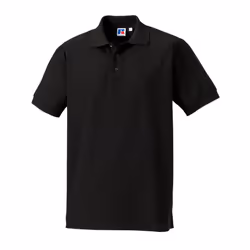 Russell Mens Ultimate Classic Cotton Polo Shirt - XS, Black