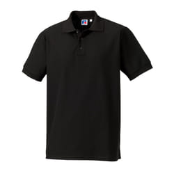Russell Mens Ultimate Classic Cotton Polo Shirt - XS, Black