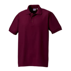 Russell Mens Ultimate Classic Cotton Polo Shirt - XS, Burgundy