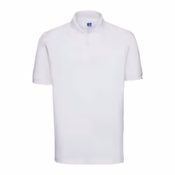 Russell Mens Classic Cotton Pique Polo Shirt - XS, White