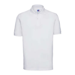 Russell Mens Classic Cotton Pique Polo Shirt - XS, White