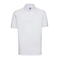 Russell Mens Classic Cotton Pique Polo Shirt - XL, White
