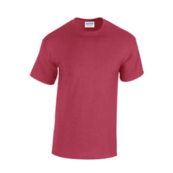Gildan Mens Heavy Cotton T-Shirt - L, Antique Cherry Red