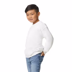 Gildan Childrens/Kids Heavy Blend Crew Neck Sweatshirt - 5-6 Years, White