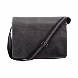 Quadra Vintage Canvas Messenger Bag - One Size, Vintage Black