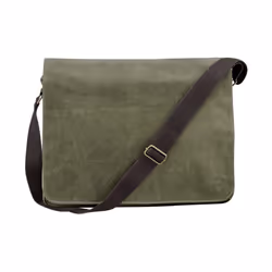 Quadra Vintage Canvas Messenger Bag - One Size, Vintage Military Green