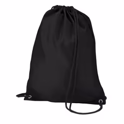 Quadra Drawstring Bag - One Size, Black