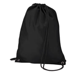 Quadra Drawstring Bag - One Size, Black