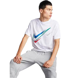 Nike Mens Sports T-shirt Short Sleeves Regular Top - White, XL