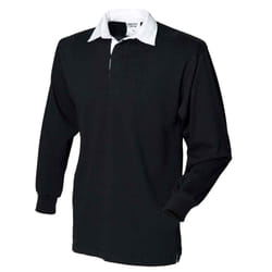 Front Row Mens Original Rugby Shirt - M, Black