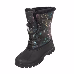 Mountain Warehouse Childrens/Kids Whistler Adaptive Stars Snow Boots - 2 UK, Jet Black