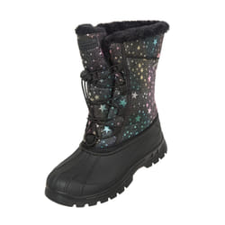 Mountain Warehouse Childrens/Kids Whistler Adaptive Stars Snow Boots - 2 UK, Jet Black