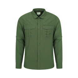Mountain Warehouse Mens Navigator II Mosquito Repellent Shirt - XL, Khaki Green
