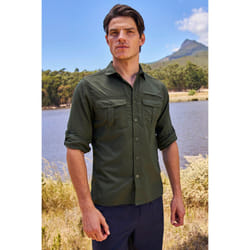 Mountain Warehouse Mens Navigator II UV Protection Shirt - XL, Khaki Green