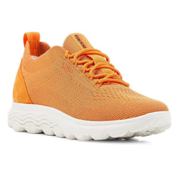 Geox Womens/Ladies Spherica Leather Trainers - 7.5 UK, Orange