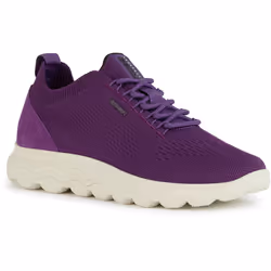 Geox Womens/Ladies Spherica Leather Trainers - 7.5 UK, Purple
