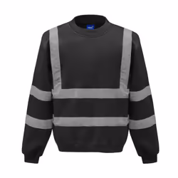 Yoko Unisex Adult Hi-Vis Sweatshirt - XL, Black