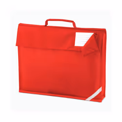 Quadra Reflective Tape Book Bag - One Size, Bright Red