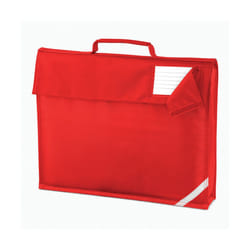 Quadra Reflective Tape Book Bag - One Size, Bright Red