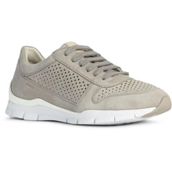 Geox Womens/Ladies Sukie Suede Trainers - 3 UK, Light Grey