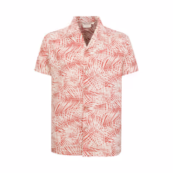 Mountain Warehouse Mens Palm Leaf Beach Shirt - S, Dark Red/White