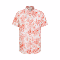 Mountain Warehouse Mens Tropical Leaves Shirt - XL, Rust/White