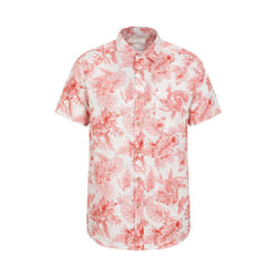 Mountain Warehouse Mens Tropical Leaves Shirt - XL, Rust/White
