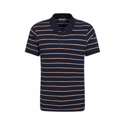 Mountain Warehouse Mens Wren Stripe Cotton Polo Shirt - S, Navy