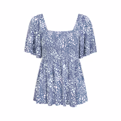 Mountain Warehouse Womens/Ladies Hydra Shirred Top - 10 UK, Dark Blue