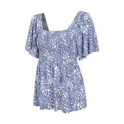 Mountain Warehouse Womens/Ladies Hydra Shirred Top - 10 UK, Dark Blue