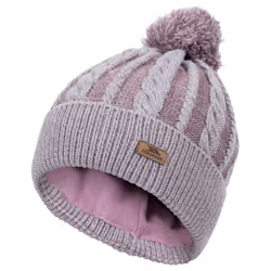 Trespass Womens/Ladies Elle Leather Badge Beanie